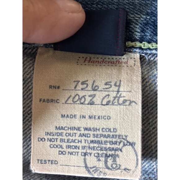 Abercrombie & Fitch Mens Jeans Low Rise Boot Cut Button Fly Y2K Distressed Plaid - Picture 14 of 15